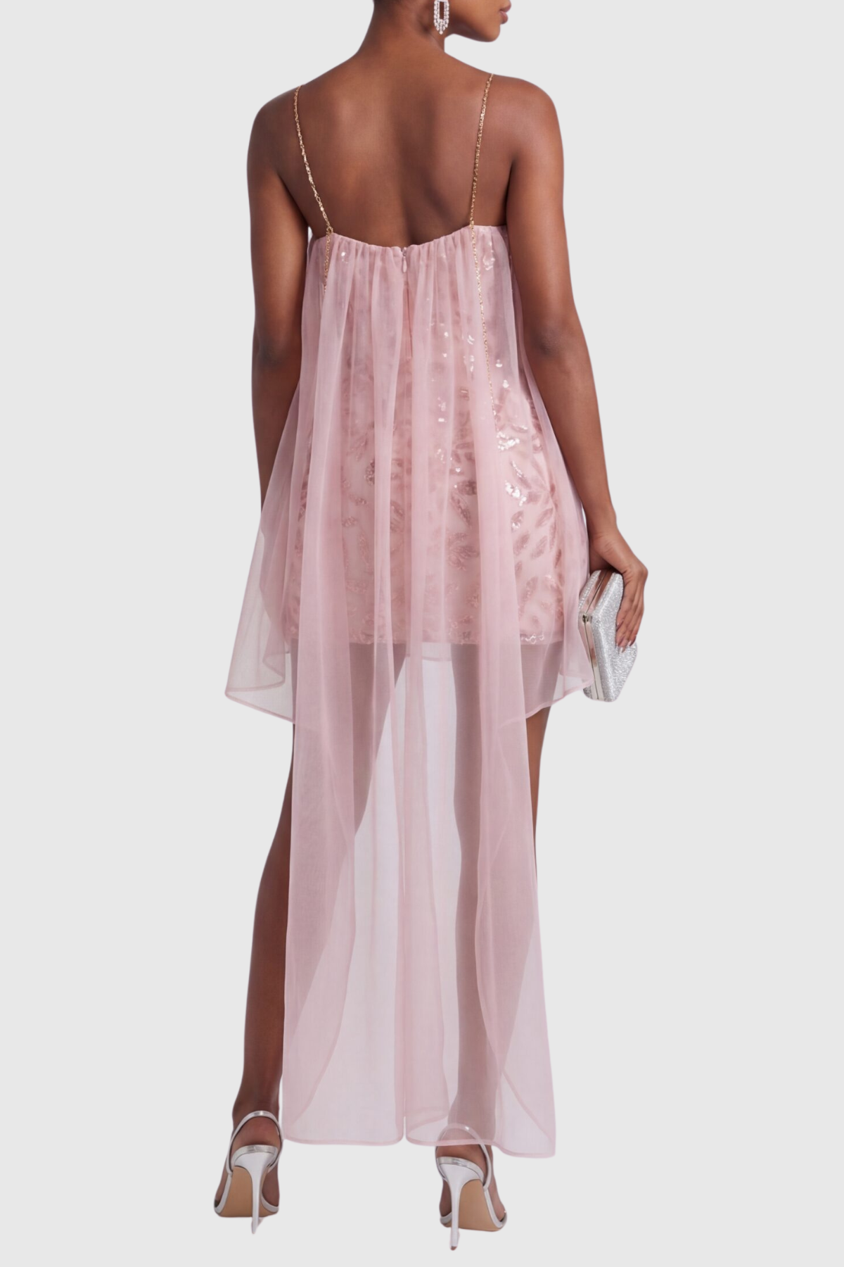 Belami Mesh Sequin Embellished Mini Dress