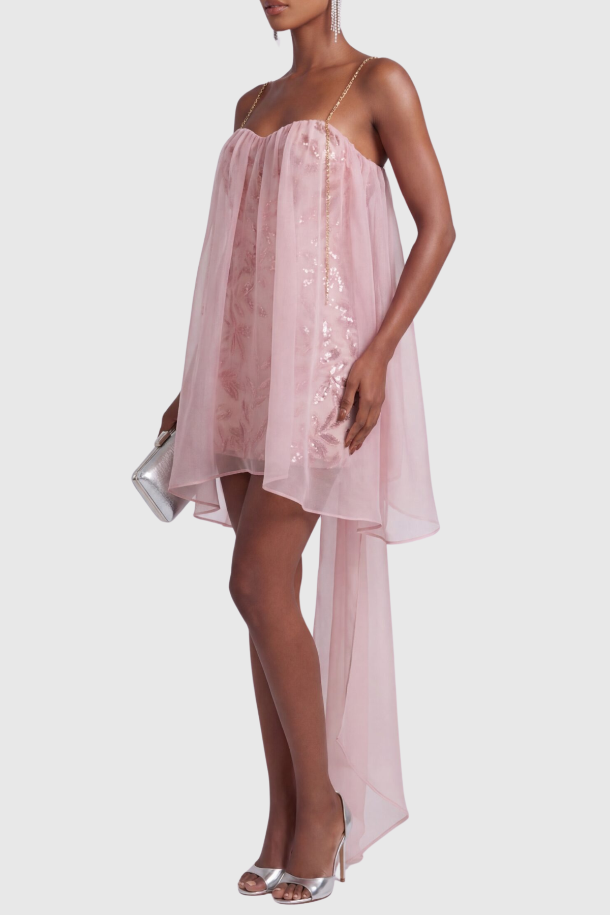 Belami Mesh Sequin Embellished Mini Dress