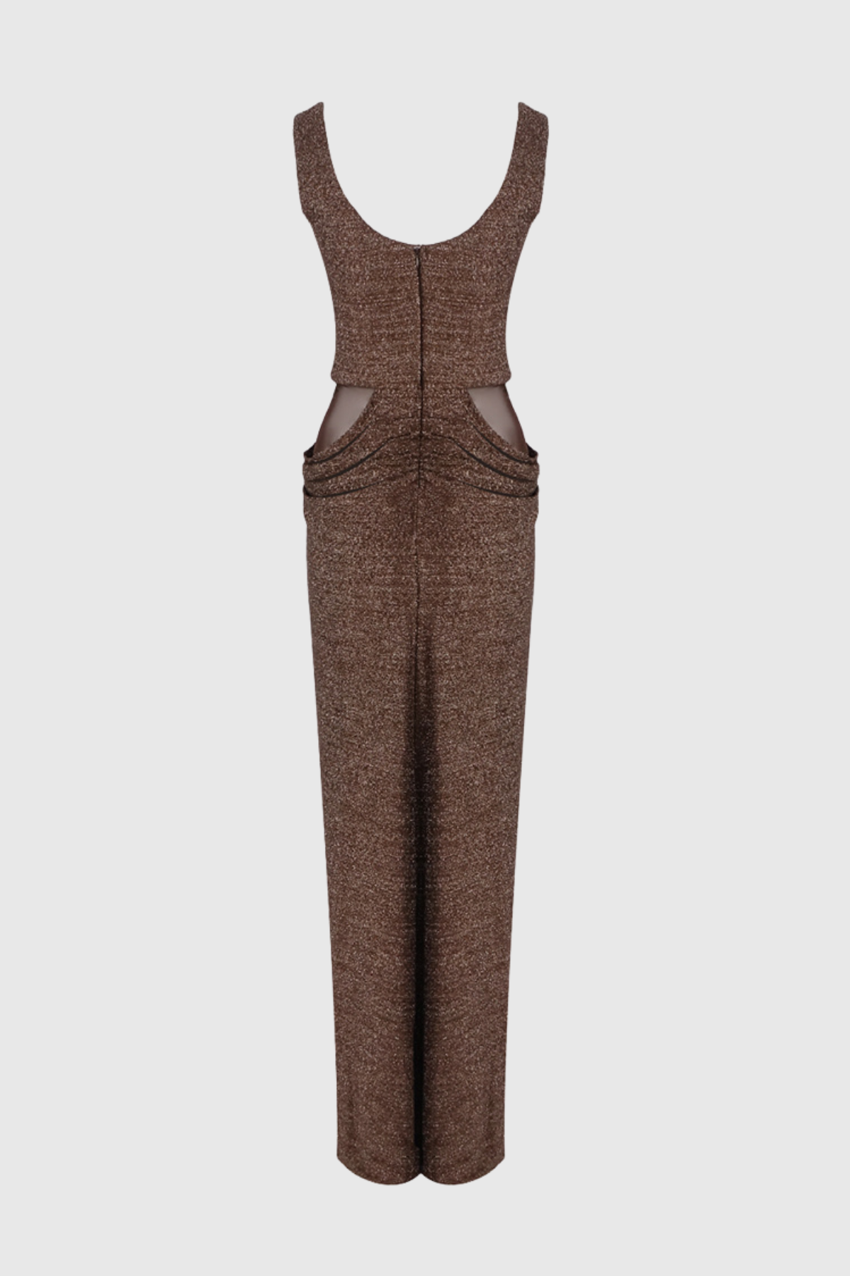 Beliaia Mesh Cape Glitter Maxi Dress