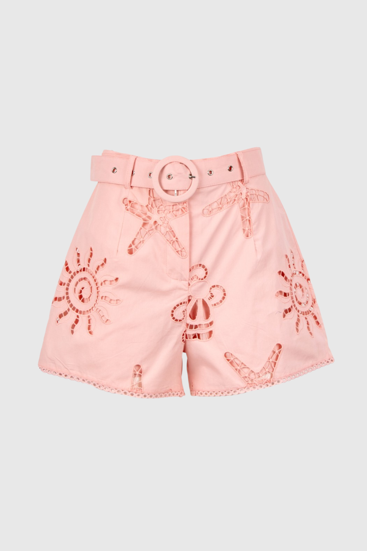 Bellero Starfish Embroidered Shirt & Shorts Set - Pink