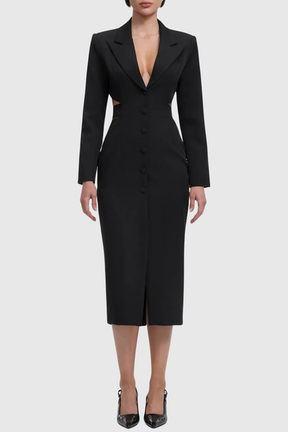Benara Cutout Midi Blazer Dress
