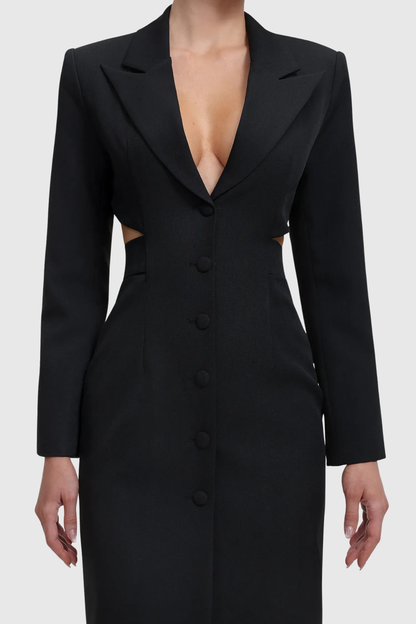 Benara Cutout Midi Blazer Dress