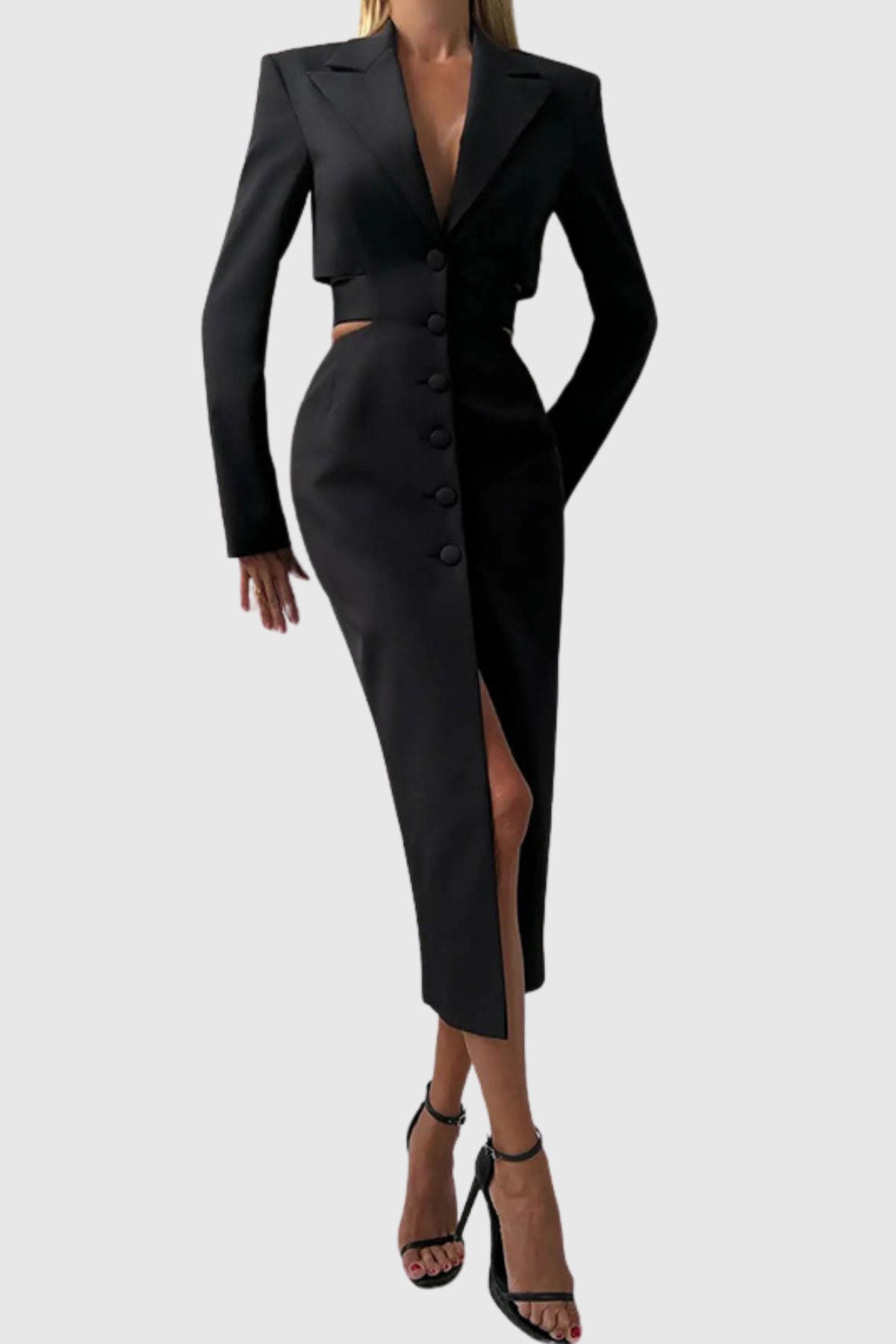 Benara Cutout Midi Blazer Dress