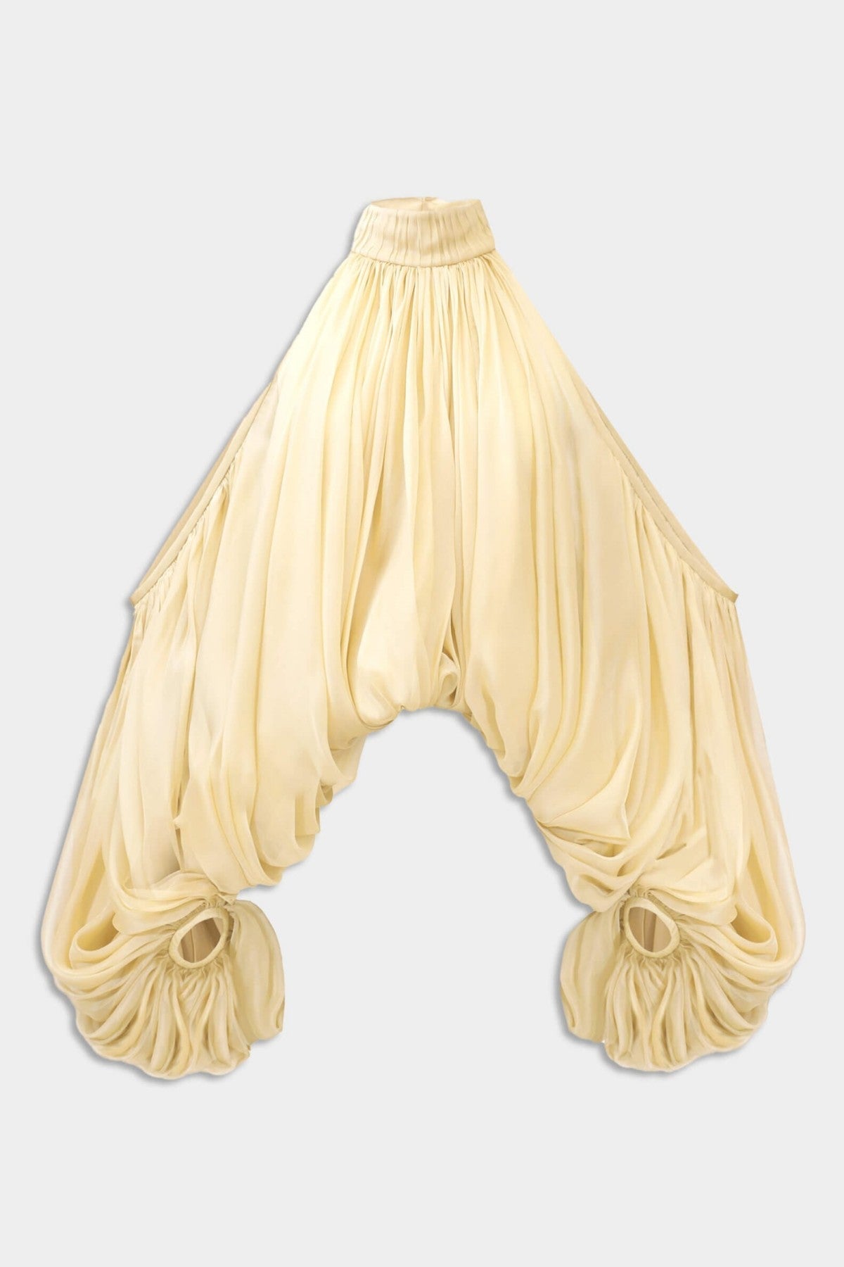 Benico Ruched Cutout Top - Yellow