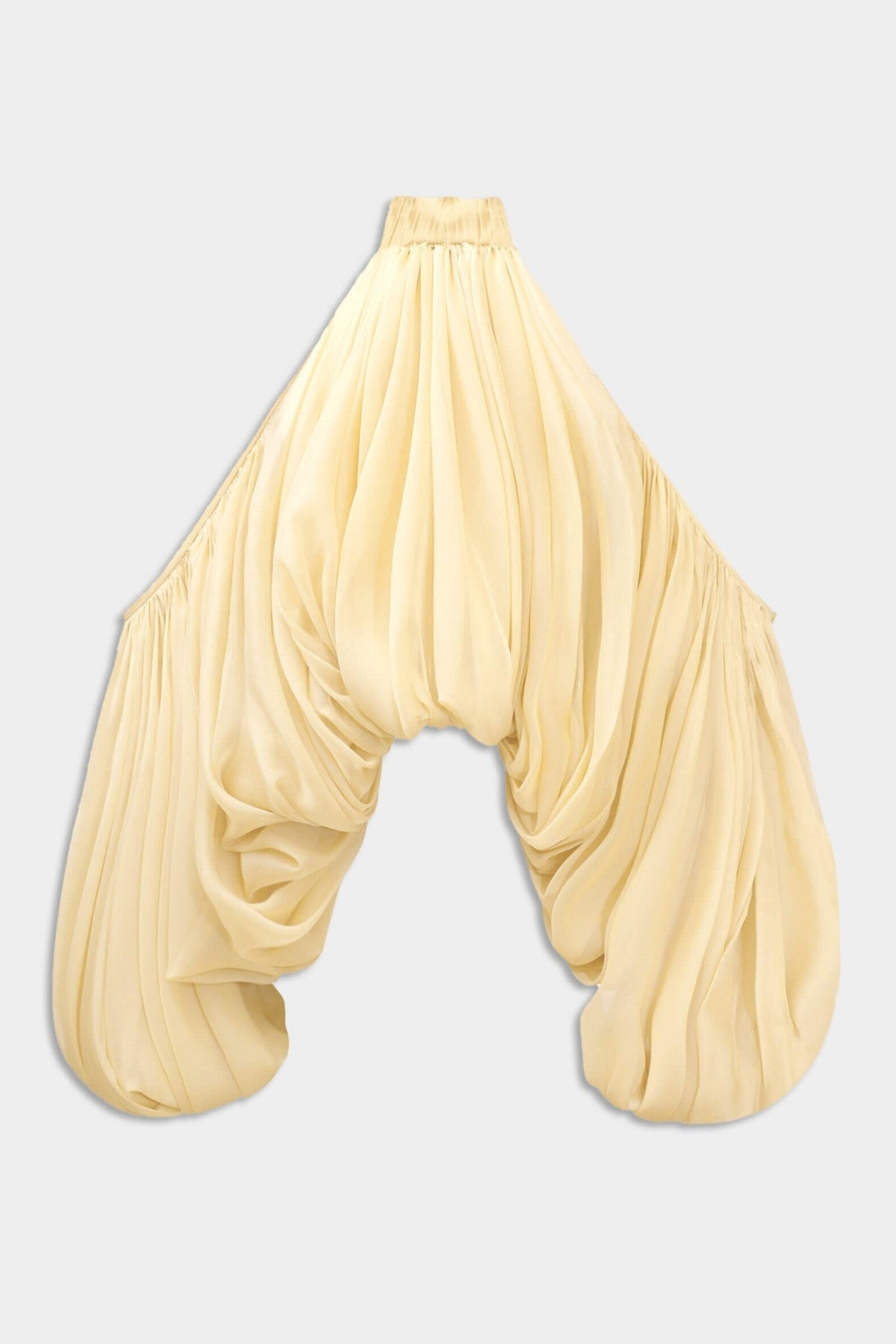 Benico Ruched Cutout Top - Yellow
