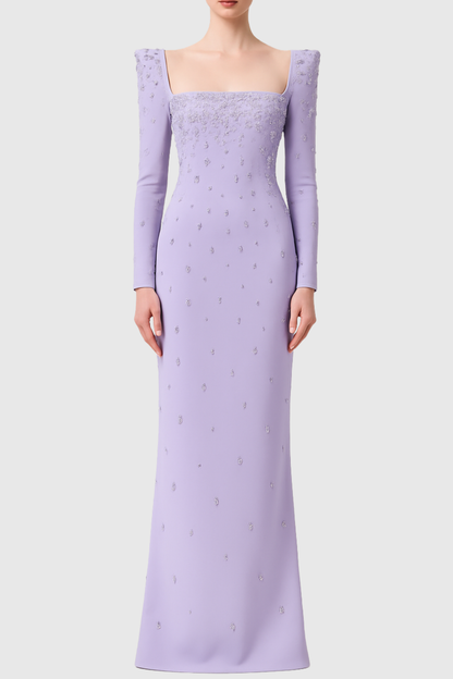 Bentla Crystal Embellished Maxi Dress - Purple