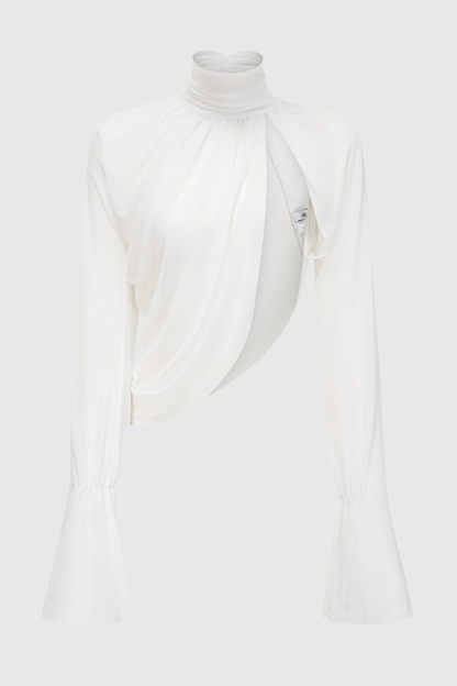 Berenica Asymmetric Top & Ruched Maxi Skirt Set