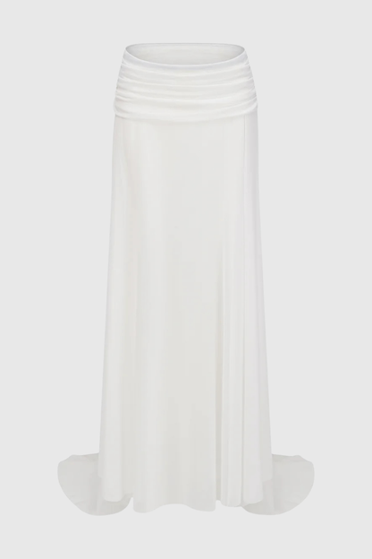 Berenica Asymmetric Top & Ruched Maxi Skirt Set