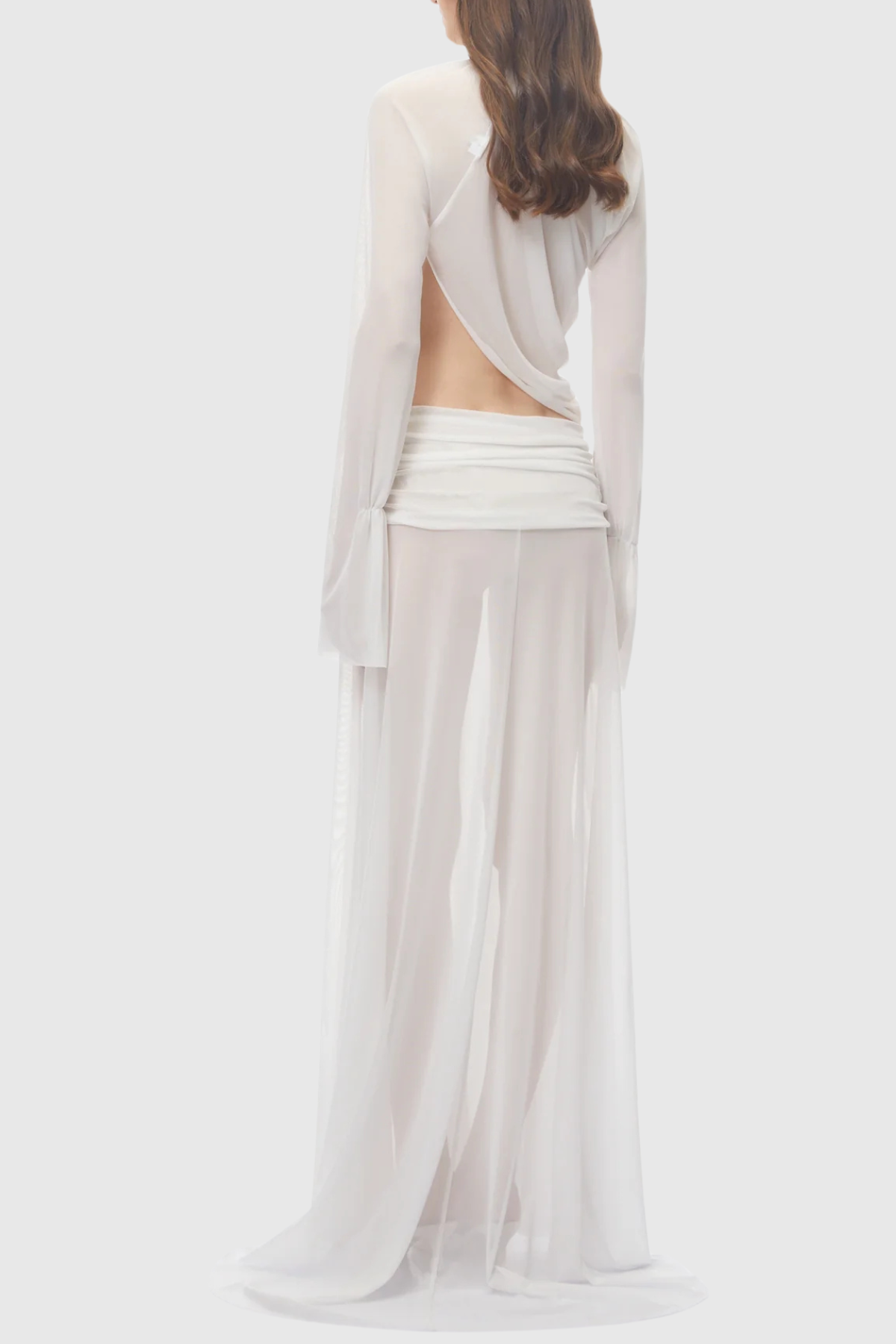 Berenica Asymmetric Top & Ruched Maxi Skirt Set