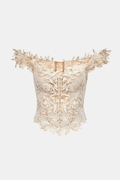 Bertram Floral Embroidered Top & Skirt Set