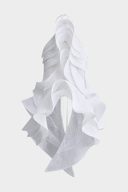 Beryl Wave Ruffle Top