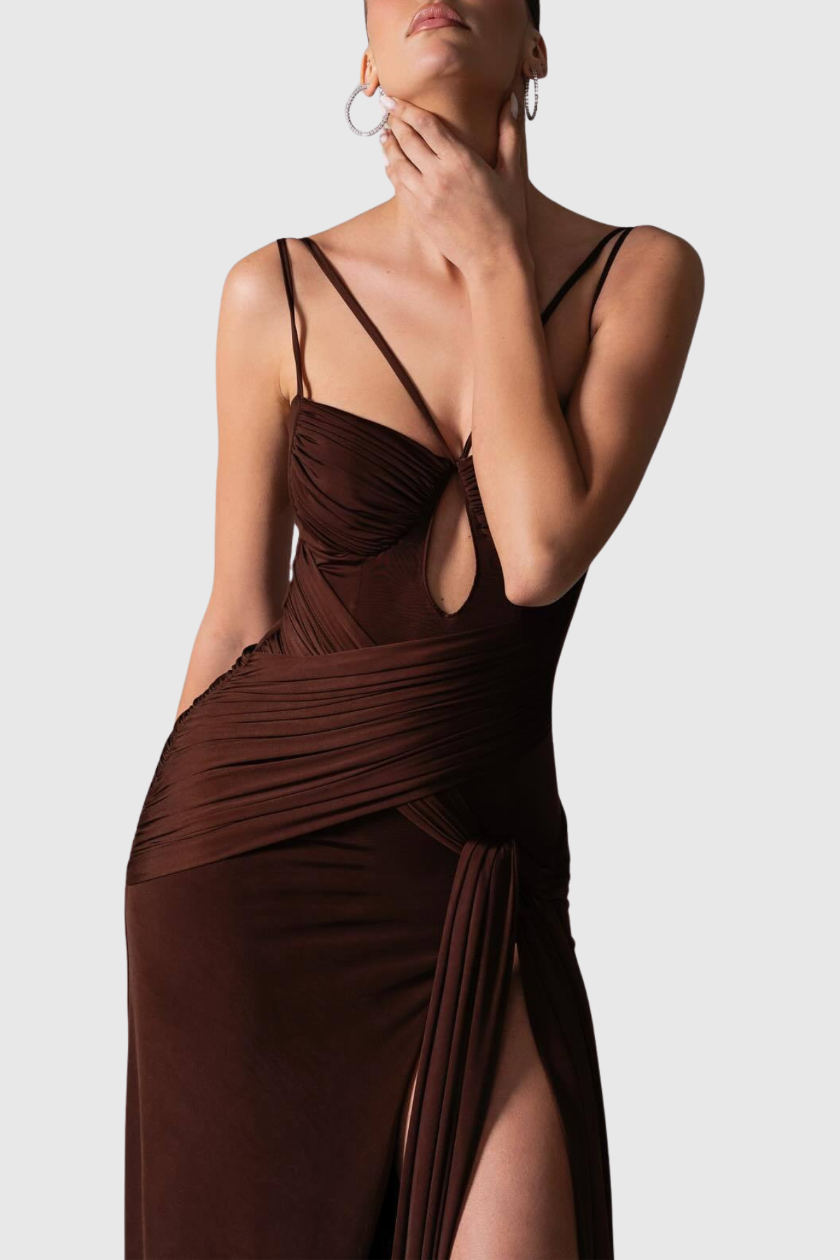 Betricra Cutout Draped Maxi Dress