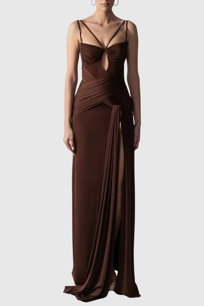 Betricra Cutout Draped Maxi Dress