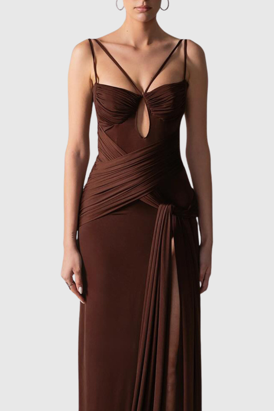 Betricra Cutout Draped Maxi Dress