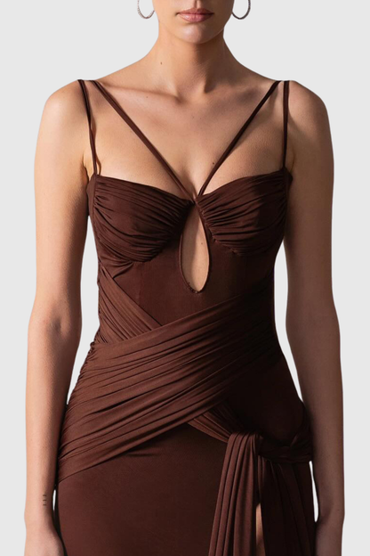 Betricra Cutout Draped Maxi Dress