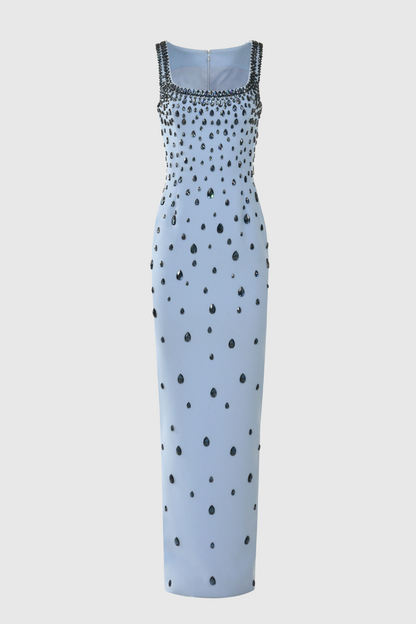 Beverle Diamante Embellished Maxi Dress - Blue