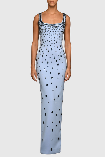 Beverle Diamante Embellished Maxi Dress - Blue