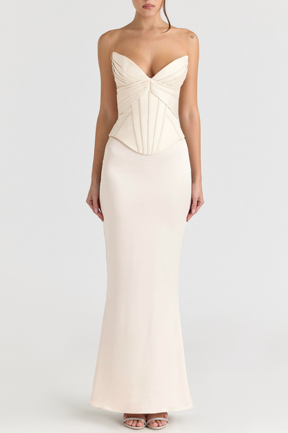 Bindia Satin Corset & Maxi Skirt Set