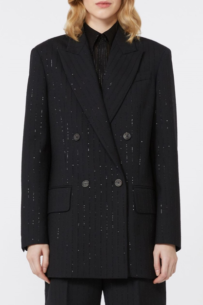 Bodana Sequin Embellished Blazer & Pants Set