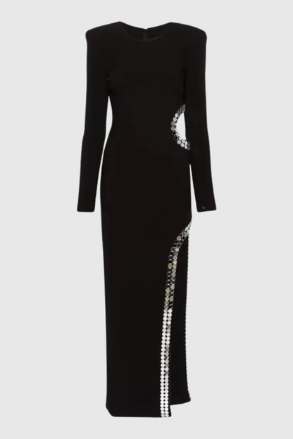 Bodha Mirror Embellished Cutout Maxi Dress