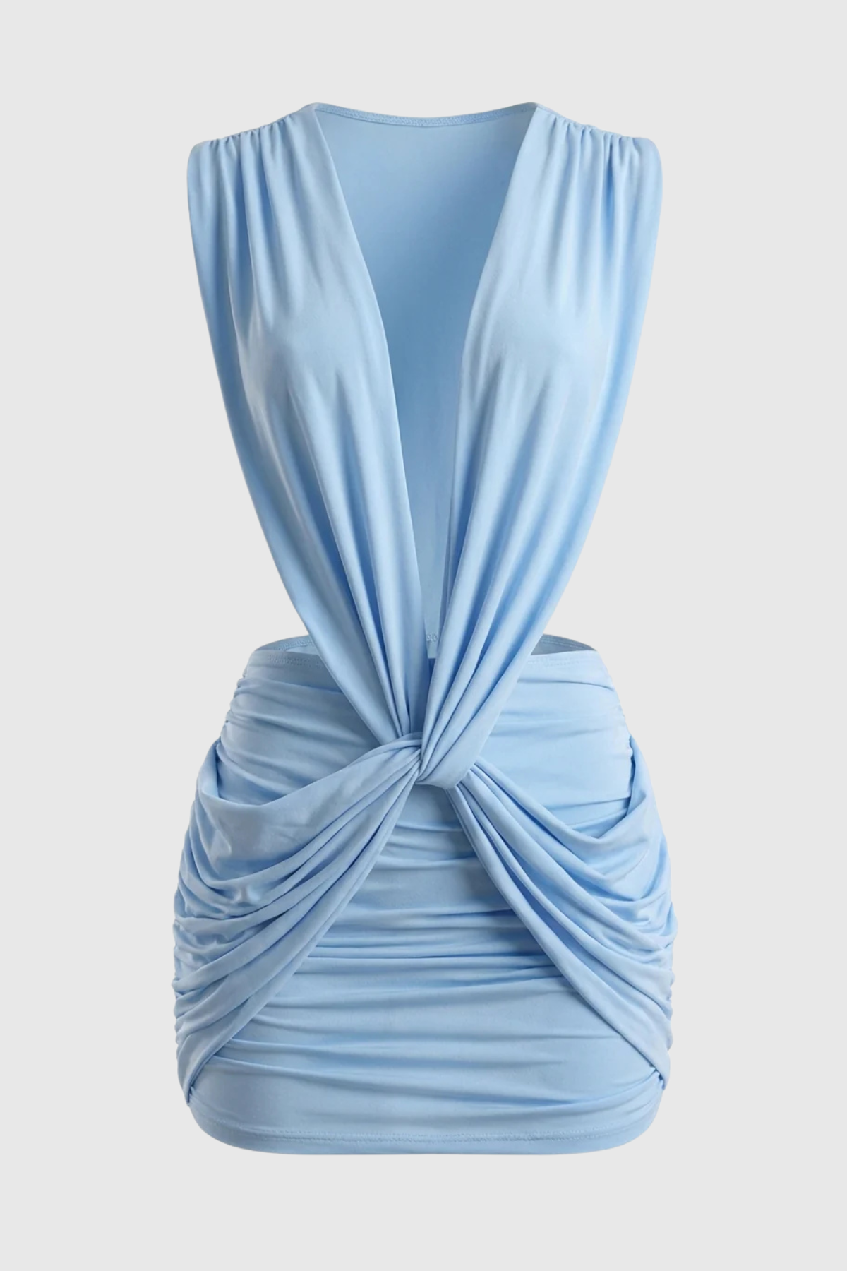Boonea Draped Mini Dress - Blue