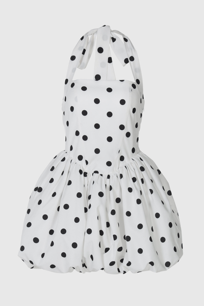 Bracka Halter Polka Dot Mini Dress