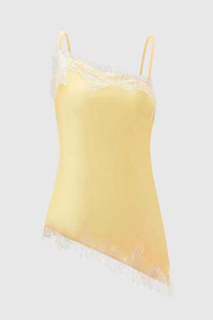 Bradfea Lace Top & Shorts Set - Yellow