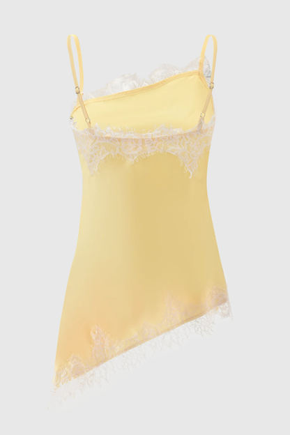 Bradfea Lace Top & Shorts Set - Yellow
