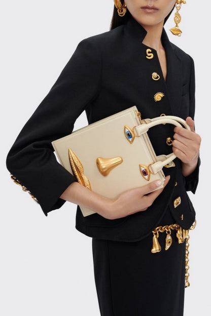Brakia Asymmetric Buttoned Embellished Blazer
