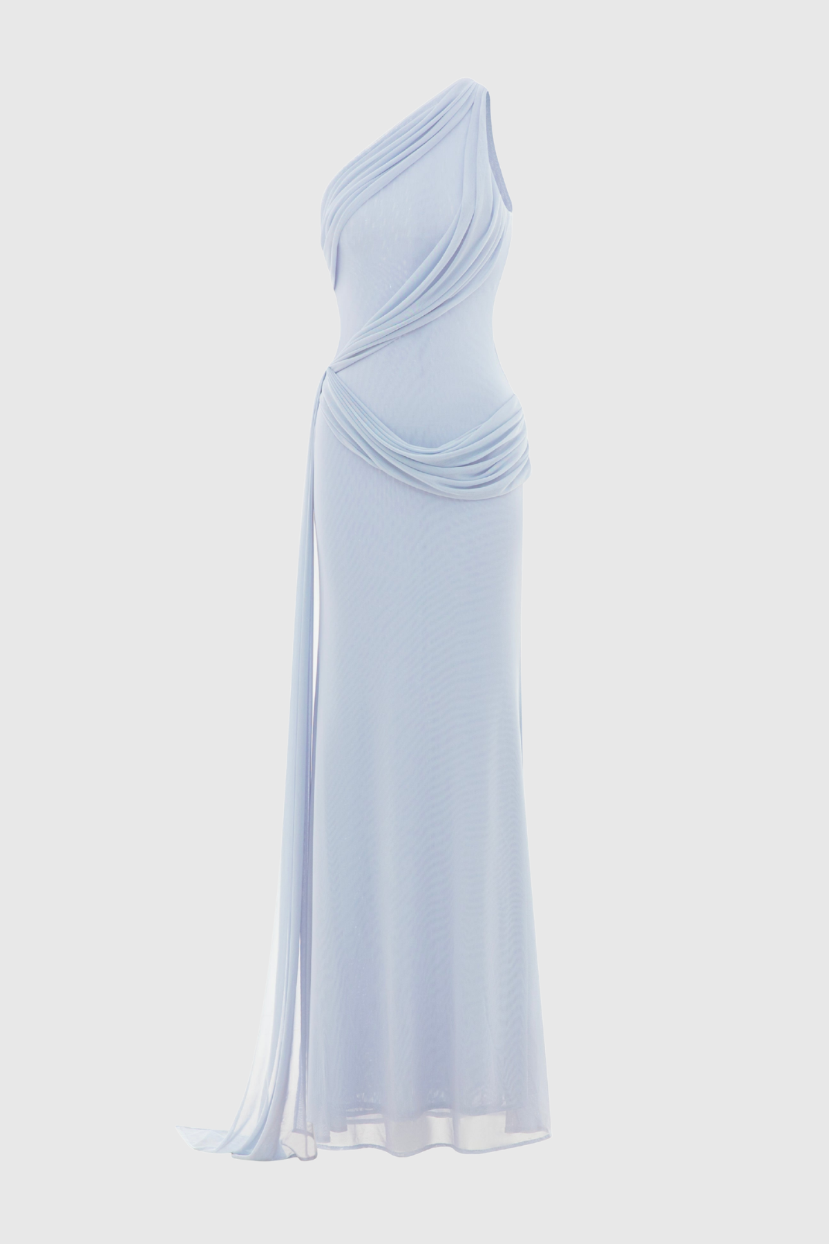 Brancz One Shoulder Draped Maxi Dress - Blue