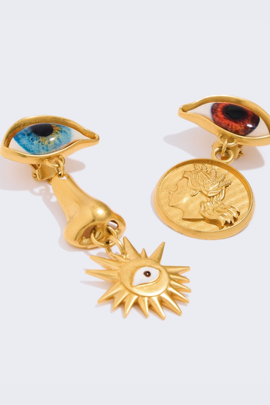 Branso Eyes Asymmetric Earrings
