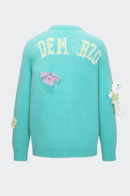 Brasa 3D Bear Sweater - Blue
