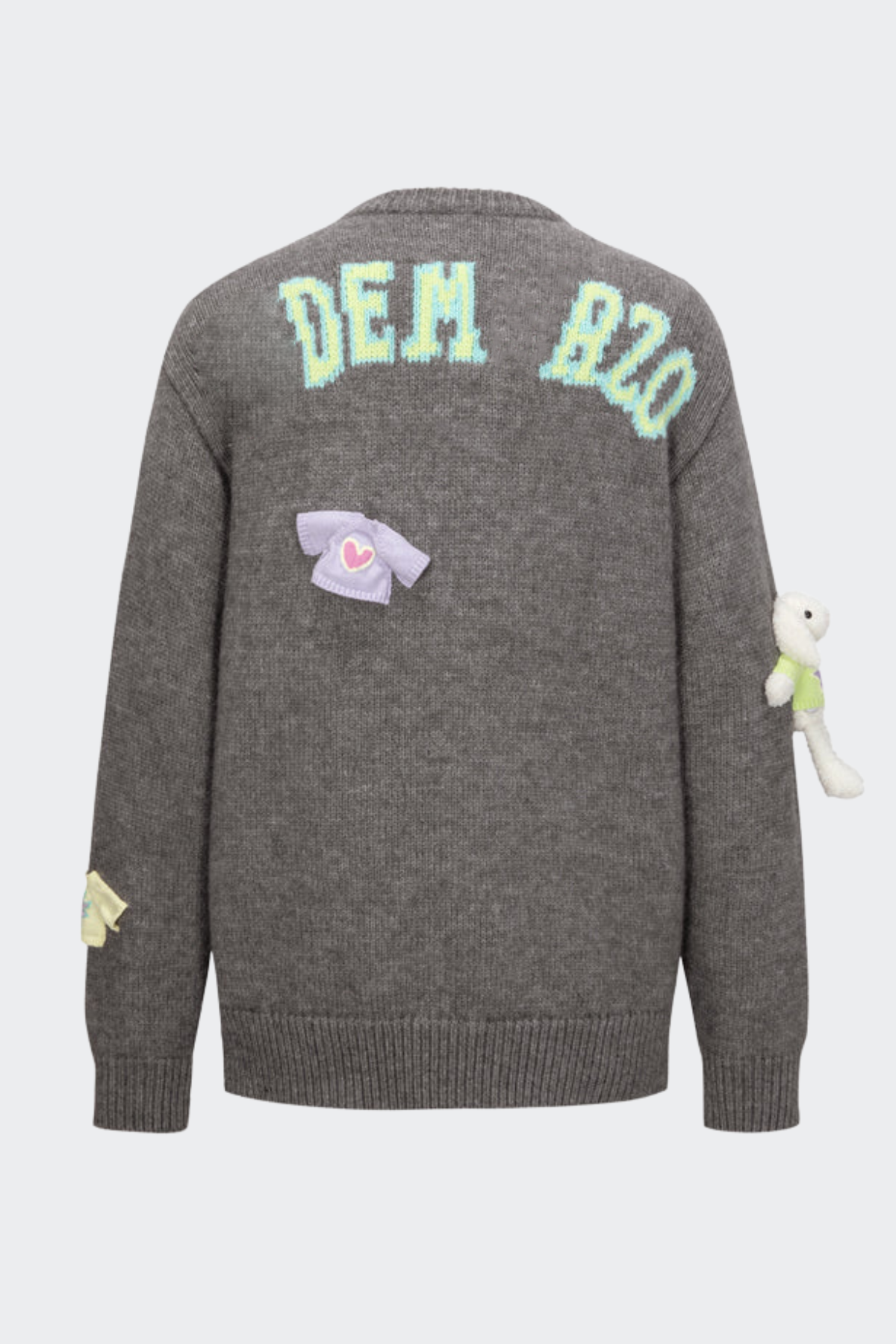 Brasa 3D Bear Sweater - Grey