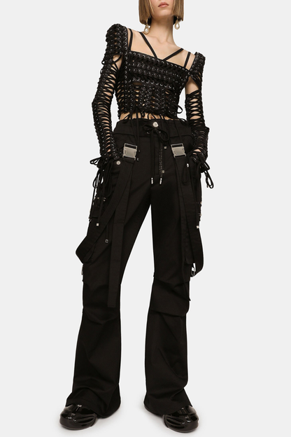 Breena Lace-up Bustier Blouse