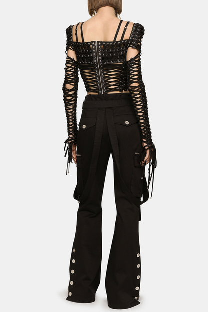 Breena Lace-up Bustier Blouse