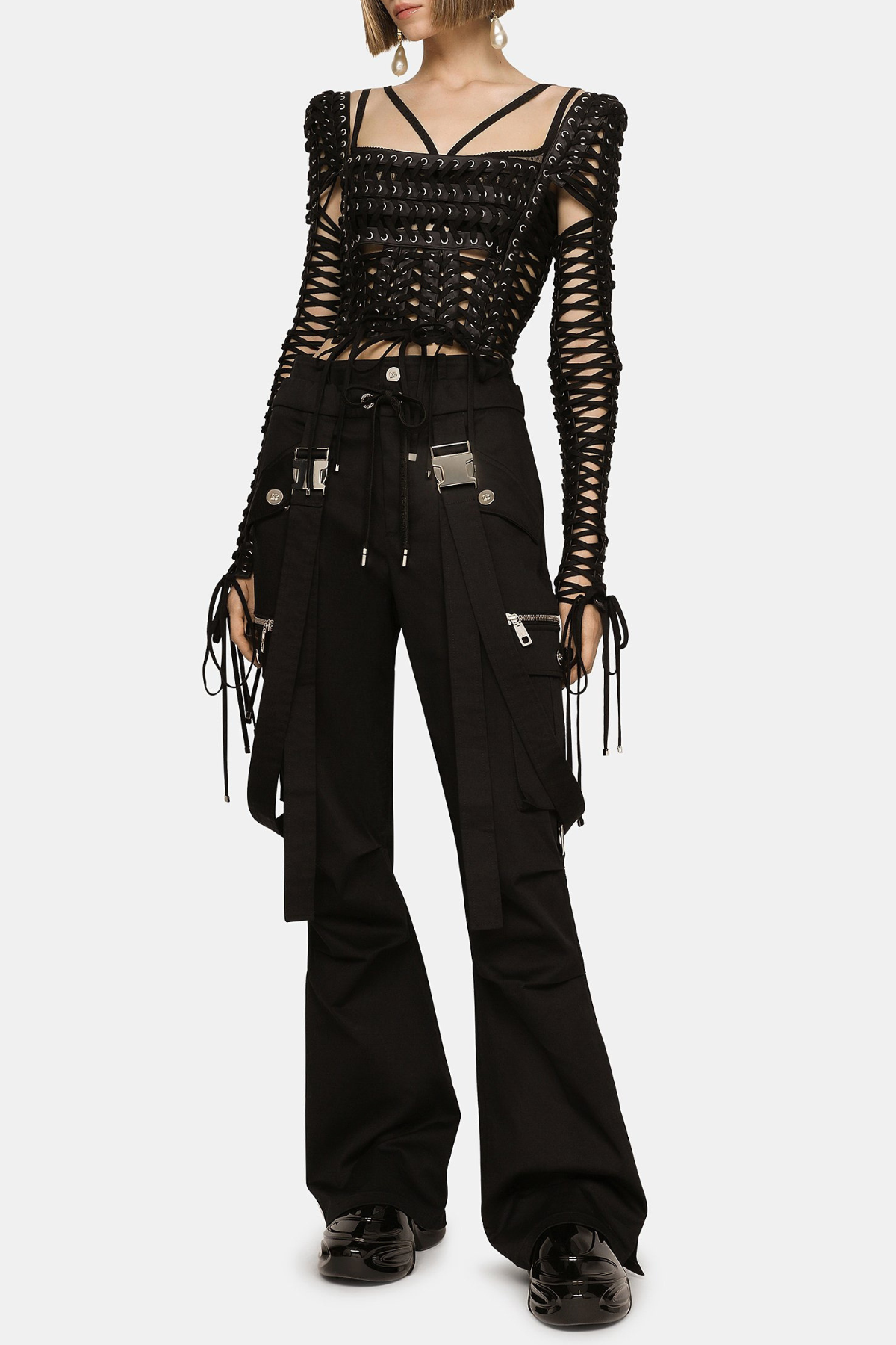 Breena Lace-up Bustier Blouse