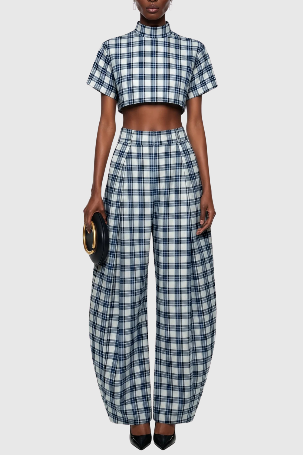 Breigh Plaid Top & Trousers Set