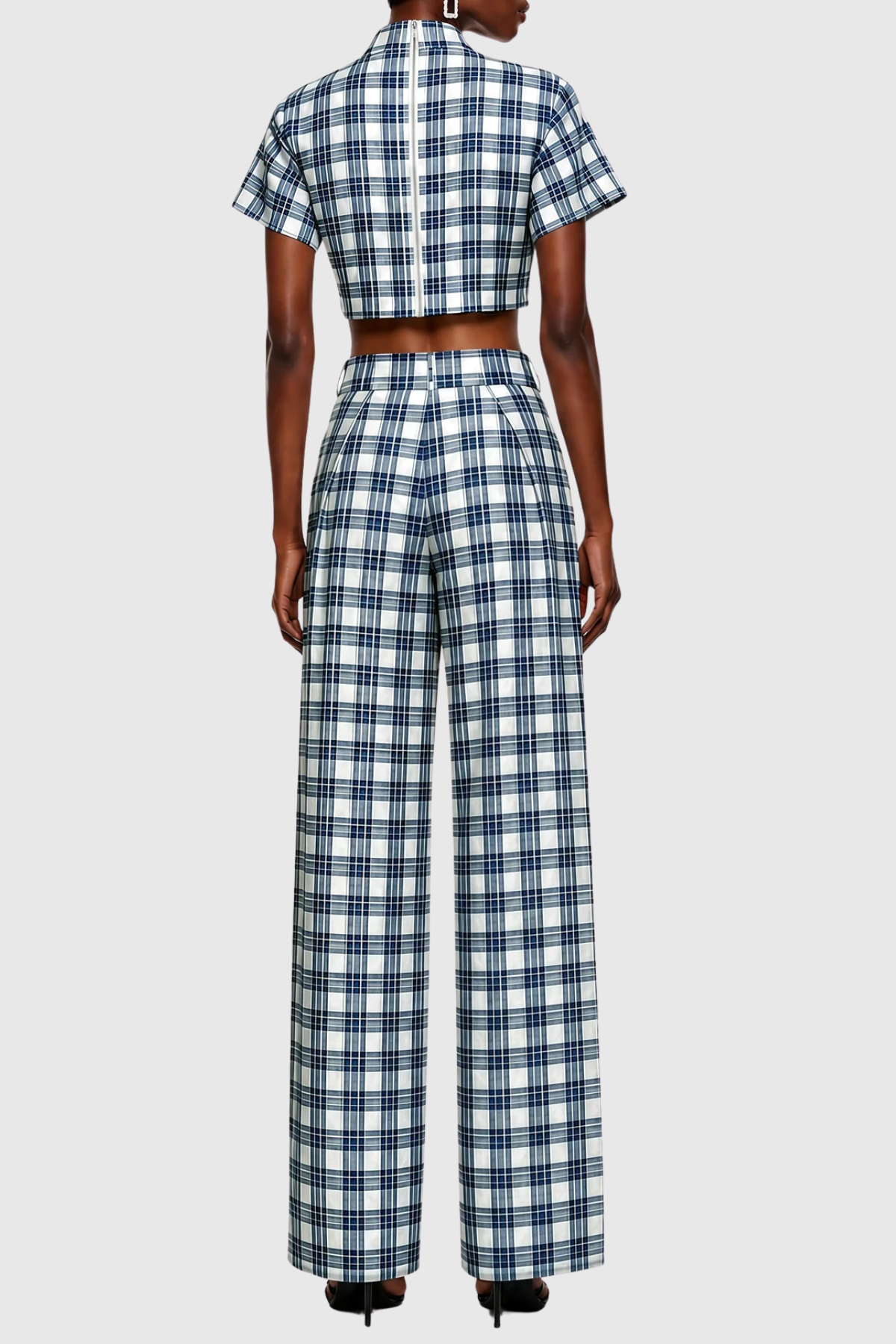 Breigh Plaid Top & Trousers Set