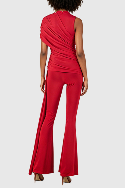 Brinly Asymmetric Ruched Jumpsuit