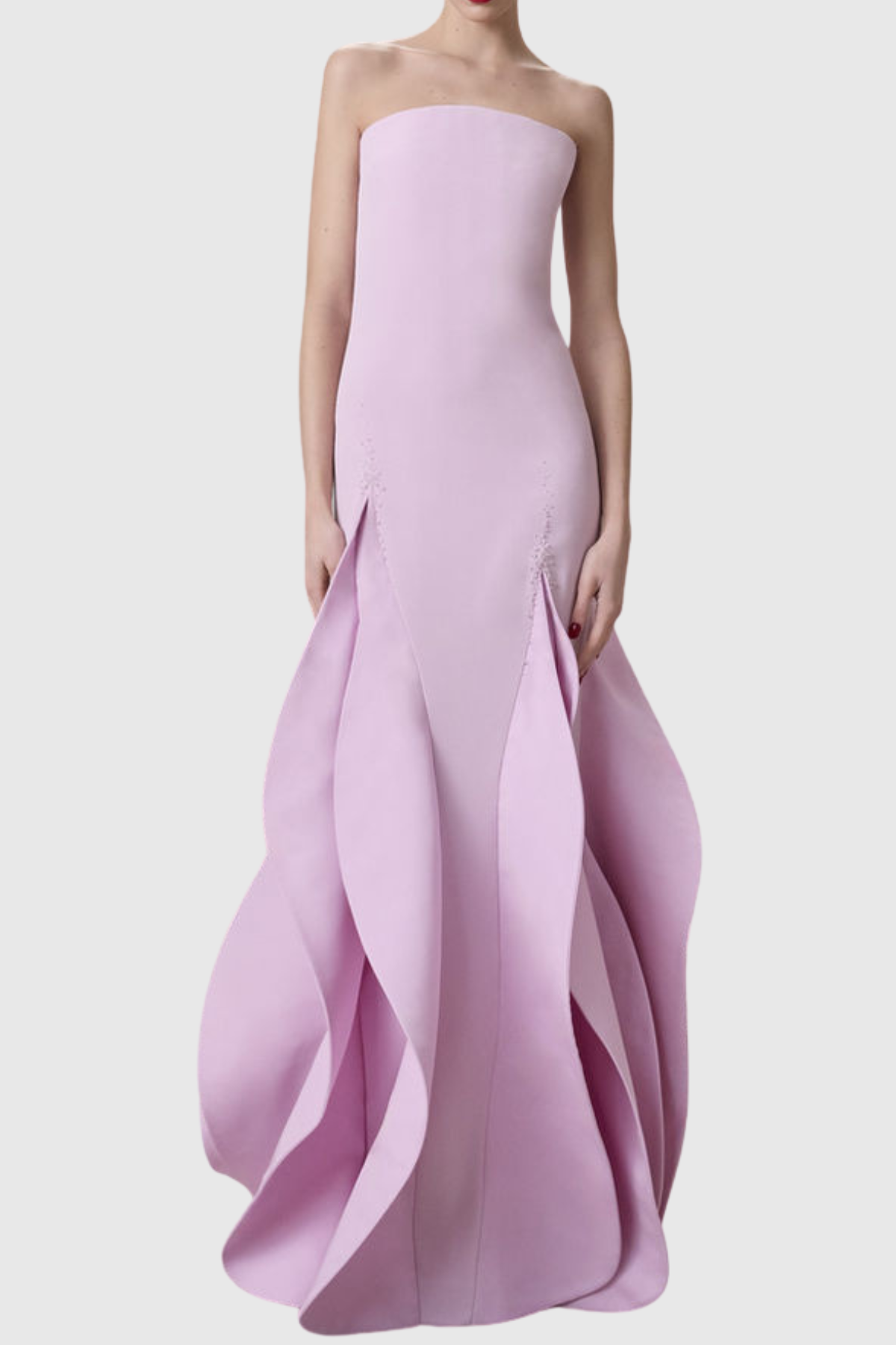 Brioni Strapless Petal Maxi Dress