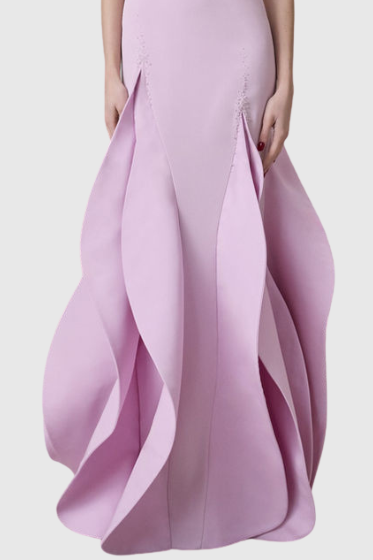 Brioni Strapless Petal Maxi Dress