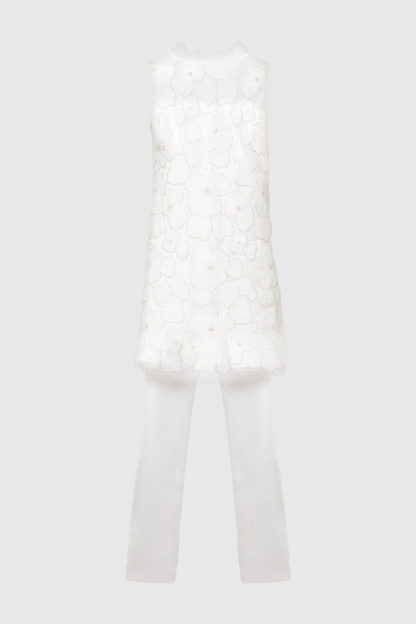 Bruina Floral Bow Backless Mini Dress