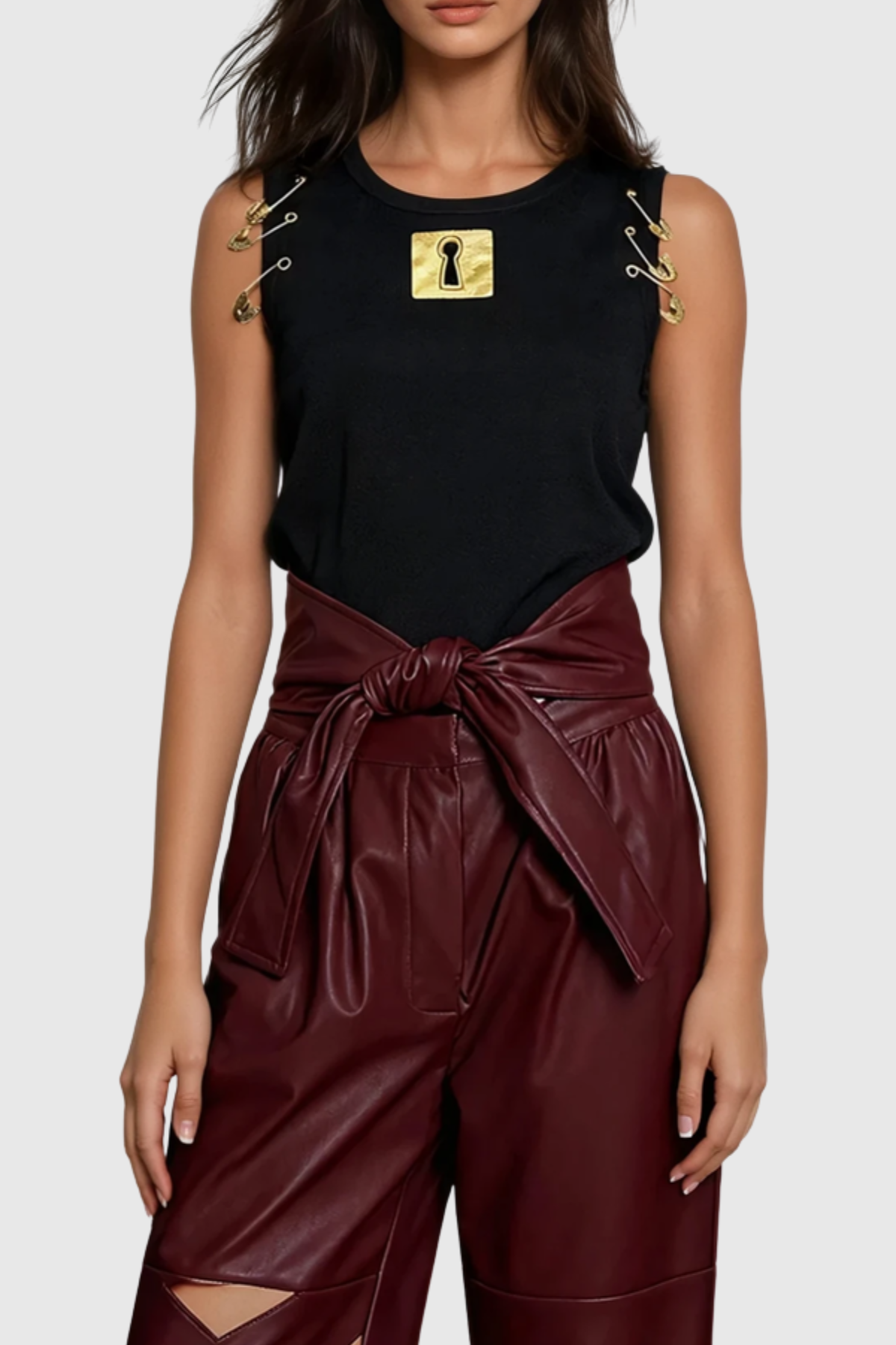Bryce Kryhole Paperclip Top - Black