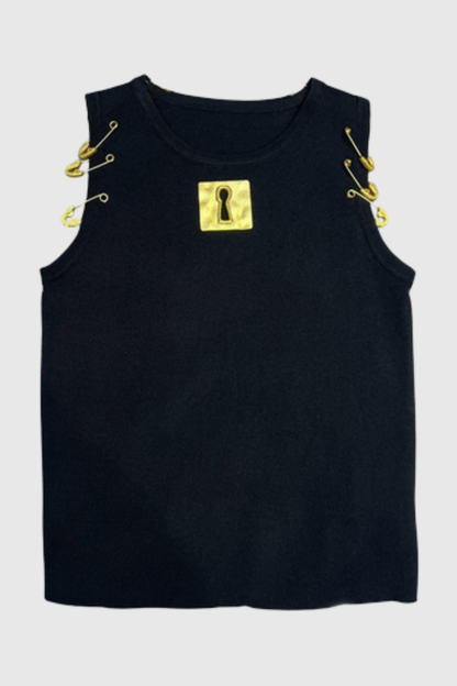 Bryce Kryhole Paperclip Top - Black