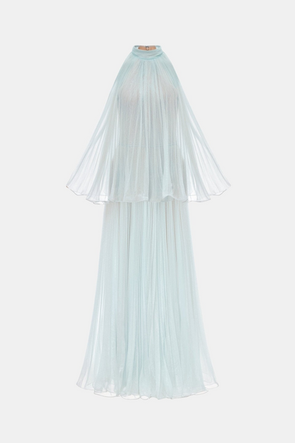 Cailyn Sleeveless Pleated Maxi Dress - Blue