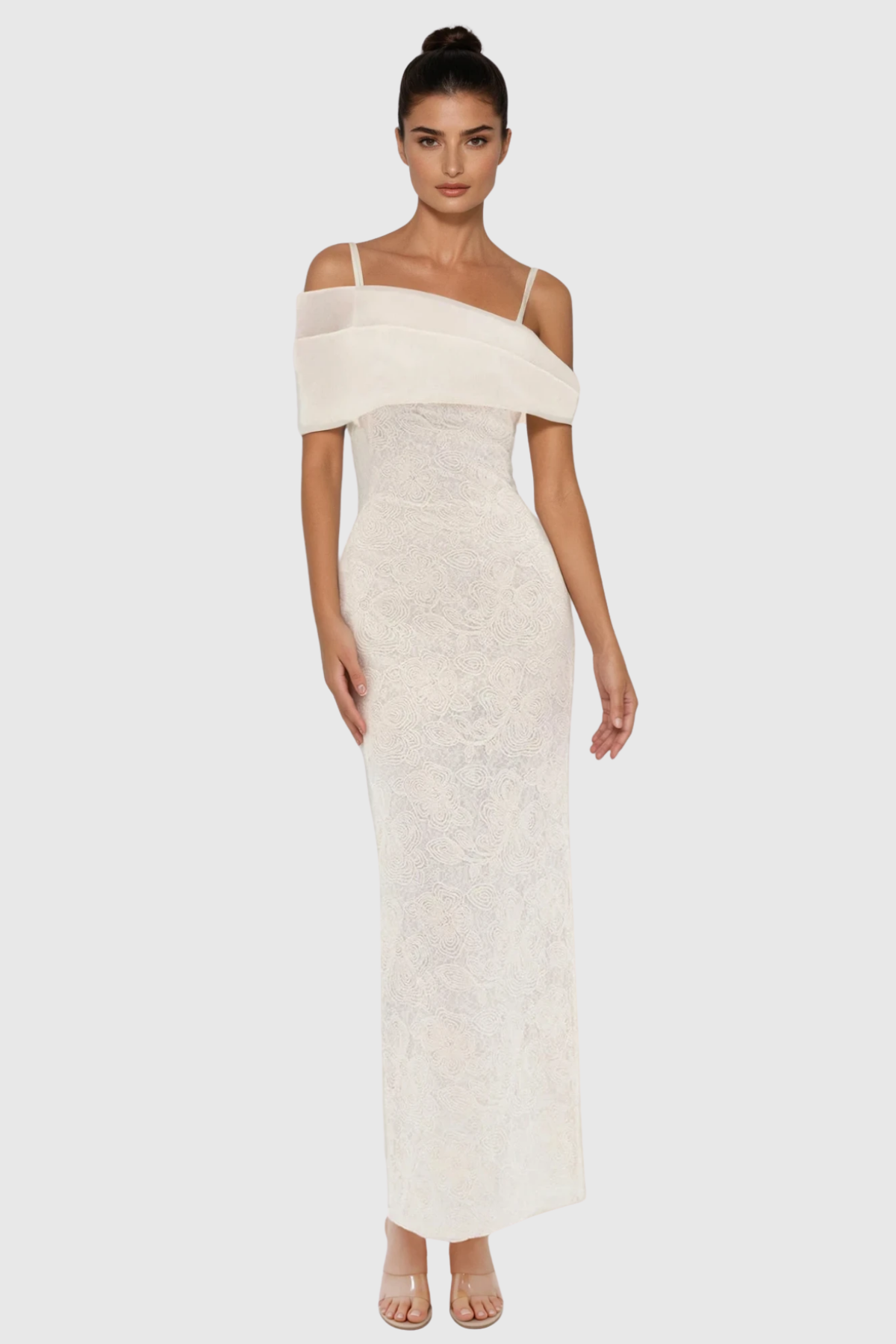 Caina Off Shoulder Lace Maxi Dress