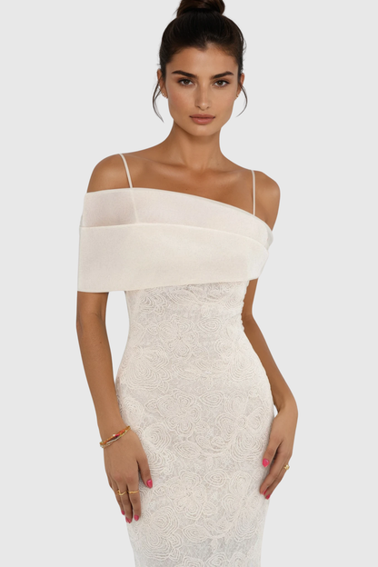 Caina Off Shoulder Lace Maxi Dress