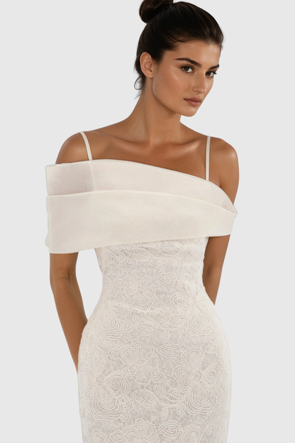 Caina Off Shoulder Lace Maxi Dress