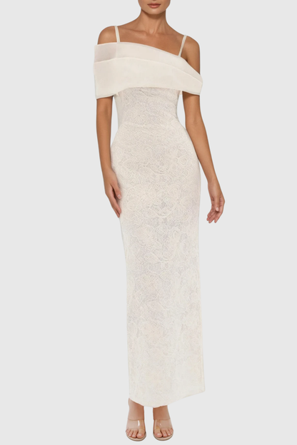 Caina Off Shoulder Lace Maxi Dress
