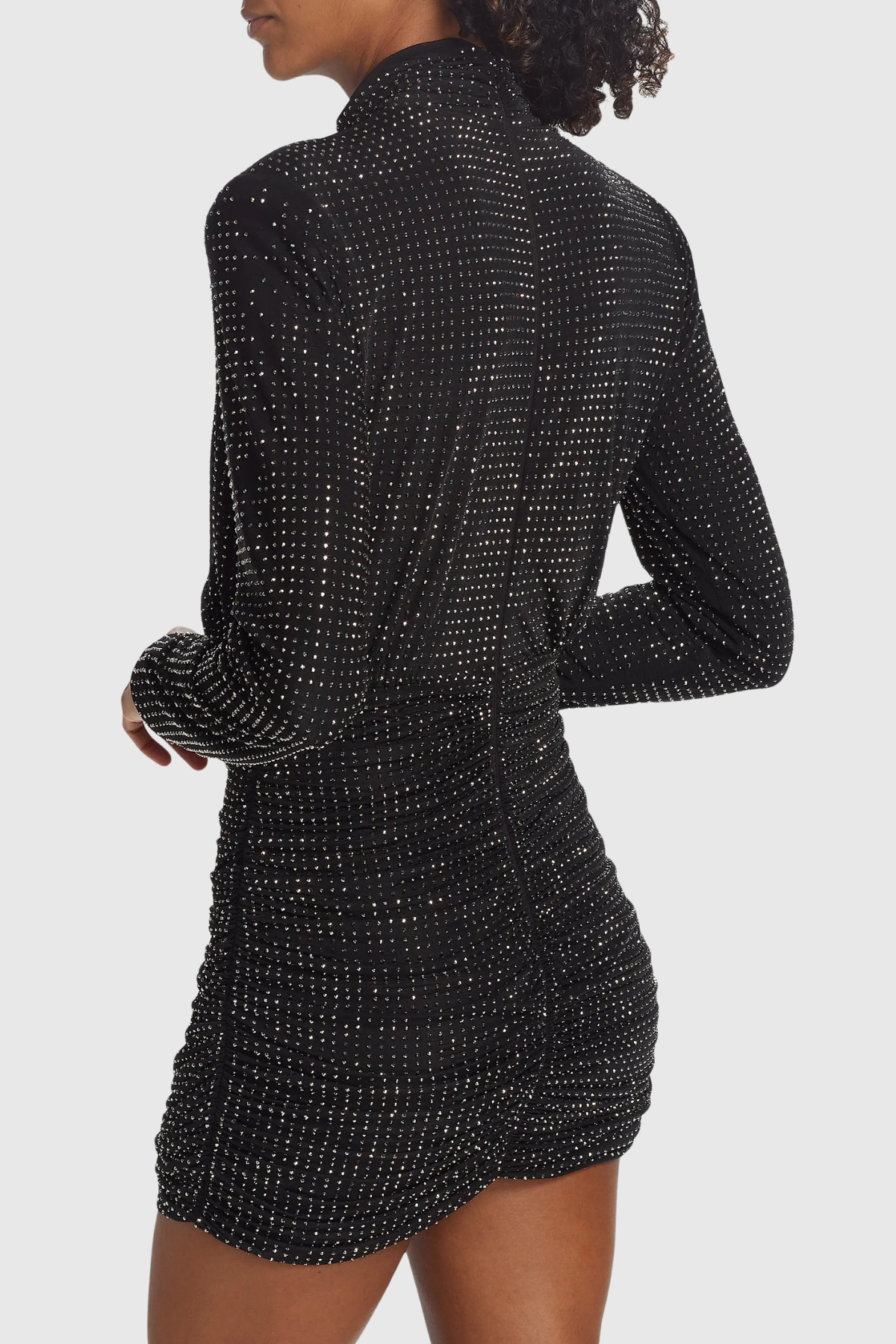 Callaha Crystal Embellished Ruched Mini Dress
